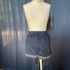 J. Crew Embroidered Linen Drawstring Shorts